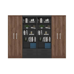 Estante com Livreiro e Multiuso Preto/Ébano - FdECOR Menor preço em Estante com Livreiro e Multiuso Preto/Ébano - FdECOR
