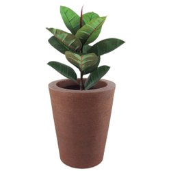 Vaso de planta coluna redonda cone 32x23x40 argila é boa?