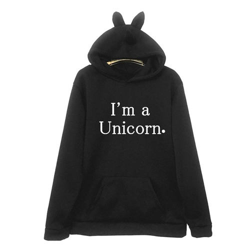 unicorn zip up moletom com capuz