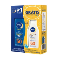 Menor preço em Protetor Solar Nivea Fps 50 200ml + Grátis Protetor Solar Nivea Kids Sensitive Fps 60 100ml