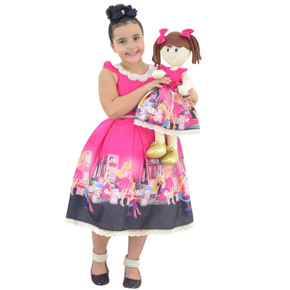 Roupa para boneca barbie em crochê - Vestido bailarina