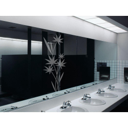 Adesivo Decorativo Jateado Floral para Espelho Box Banheiro Menor preço em Adesivo Decorativo Jateado Floral para Espelho Box Banheiro