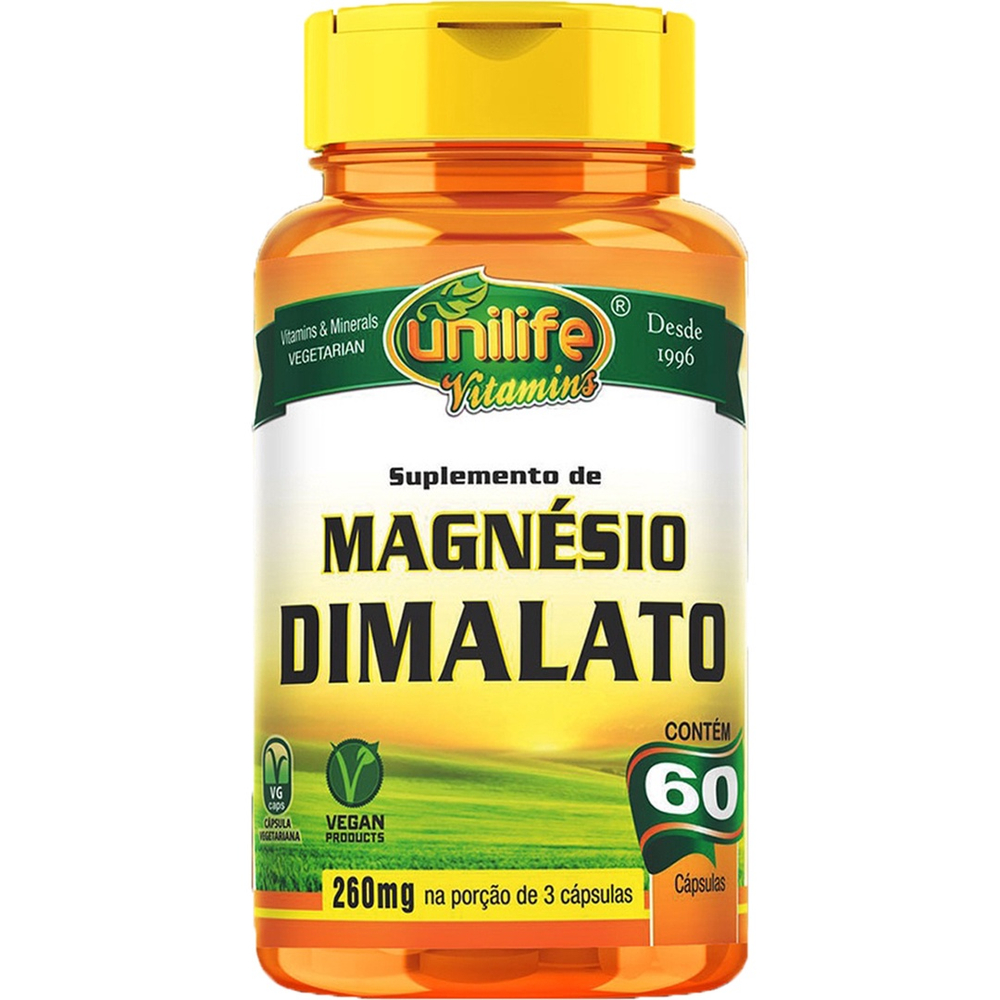 Magnésio Dimalato - 60 Cápsulas 260mg - Unilife Vitamins Em Promoção ...