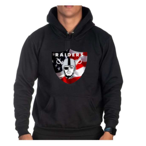 men's raiders zip up moletom com capuz