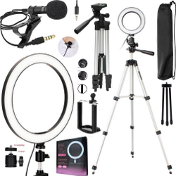 Kit Gravação de Vídeo Profissional Ring Light Led Anel Iluminador Tripé Acessórios Para Celular Universal Iphone Android é ruim? Kit Gravação de Vídeo Profissional Ring Light Led Anel Iluminador Tripé Acessórios Para Celular Universal Iphone Android é boa?