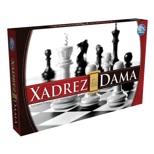 Jogo de Xadrez e Trilha 24cm, Jogo Xadrez, Jogo Trilha, Jogo Xadrez e  Trilha 2 em 1, Jogo Xadrez e Trilha Pequeno, Xadrez, Trilha, Jogo Xadrez e  Trilha 2x1 Plástico, Jogo de