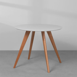 Mesa Square Redonda Tampo Branco - 80cm Menor preço em Mesa Square Redonda Tampo Branco - 80cm
