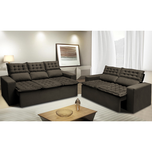 Conjunto Sofa Retratil 2 E 3 Lugares: Promoções | Americanas