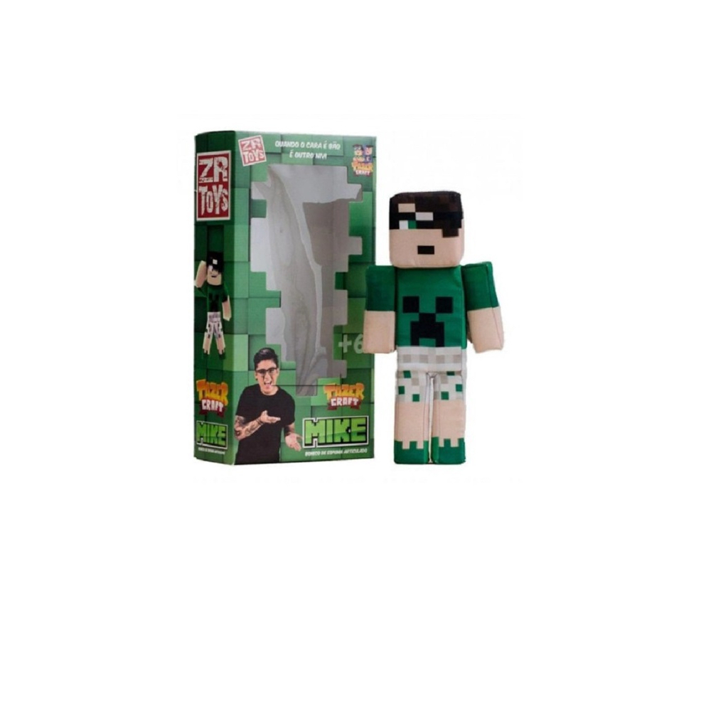 Boneco Mike Tazer Craft: Minecraft - ZR Toys - Toyshow Tudo de