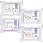 Kit 4 Travesseiros 100% Penas de Ganso 50x70cm - Daune