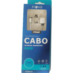 Cabo Carregador Magnético Usb 3 Em 1 Para iPhone E Android Menor preço em Cabo Carregador Magnético Usb 3 Em 1 Para iPhone E Android