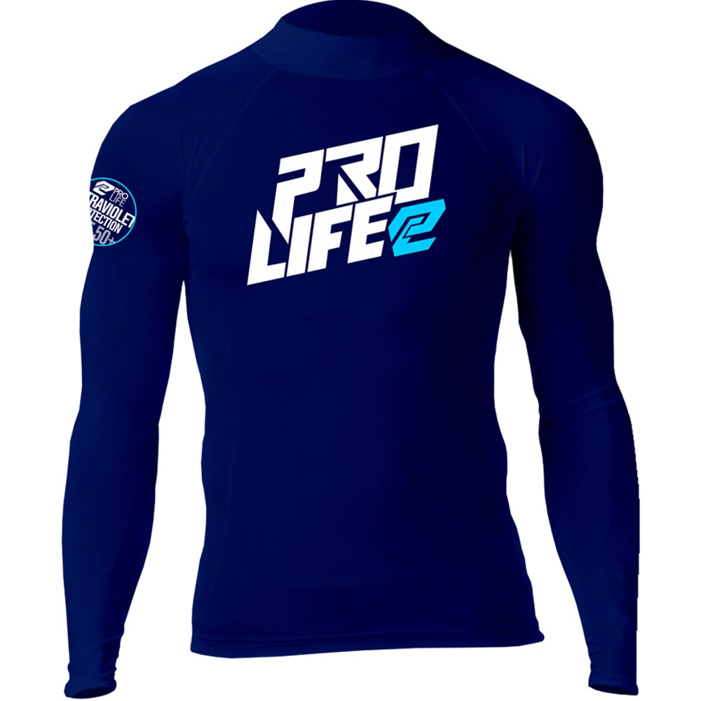 Camiseta Surfista c/ proteção solar em lycra FPS 50 Marinho