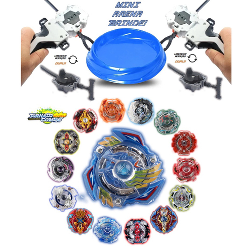 Kit 4 Beyblades Originais Rapidity Metal Completo + Brinde