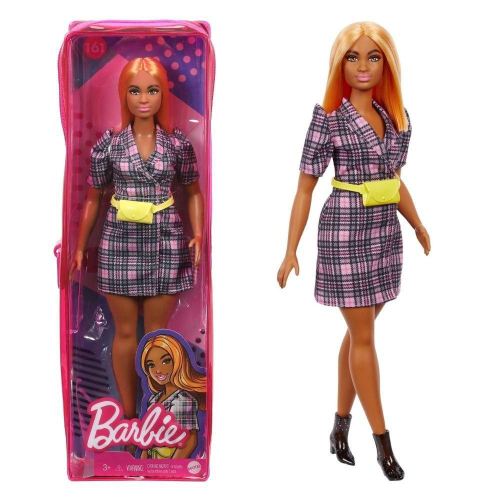 Boneca Barbie Fashionistas 194 Cadeira de Rodas Rampa Loira Macacão Xadrez  Colorido - Mattel