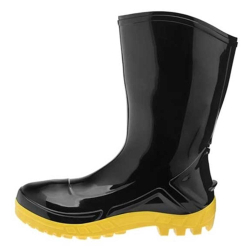Bota Galocha Pvc Médio Preto Com Solado Amarelo Vulcaflex 36 é boa?