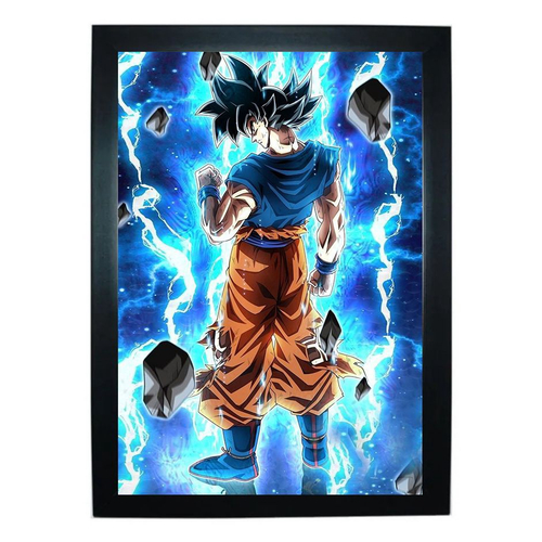 Quadro Dragon Ball Super Arte Goku Instinto Superior 2 em Promoção