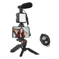Andoer Video Kit com suporte para tripé de mesa e microfone para sapata LED com obturador remoto de luz de vídeo LED é boa?