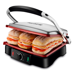 Sanduicheira Grill antiaderente 1.800 watts Press Grill Red Ceramic - PG-02 - Mondial Menor preço em Sanduicheira Grill antiaderente 1.800 watts Press Grill Red Ceramic - PG-02 - Mondial