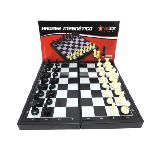 Jogo De Xadrez Dama Tabuleiro Magnetico 3 Em 1dobravel 24cm em