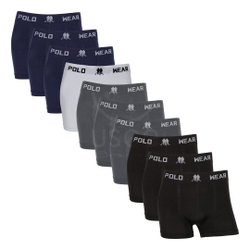 Menor preço em Kit com 10 Cuecas Boxer Poliéster Elastano Polo Wear