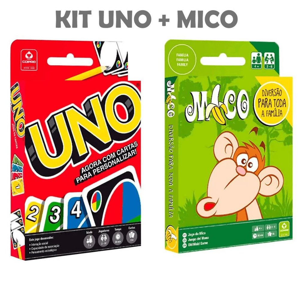 Kit Combo 3 Uno Jogo De Cartas Copag Original Baralho D Mesa