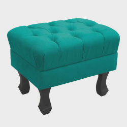 Puff Baú Retrô 50 cm Capitonê Luiz xv Tabaco Suede Azul Tiffany é boa?