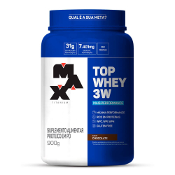 Top Whey 3W Mais Performance 900g - Max Titanium Menor preço em Top Whey 3W Mais Performance 900g - Max Titanium