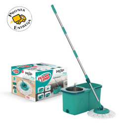 Mop Giratório Pro Flash Limp Cesto Inox Esfregão + Refil Extra Menor preço em Mop Giratório Pro Flash Limp Cesto Inox Esfregão + Refil Extra