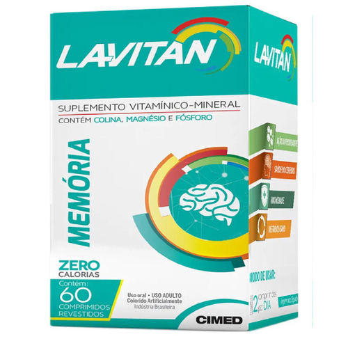 Lavitan Memória Colina Com 60 Inositol Vitamina Centrum em Promoção na
