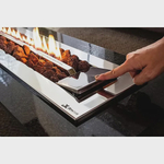 Lareira A gas stile inox 304 med. 100X23,5X19CM - jx metais