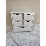 Gaveteiro Organizador 5 Gavetas Fibra Sintética 58x34x65 Branco
