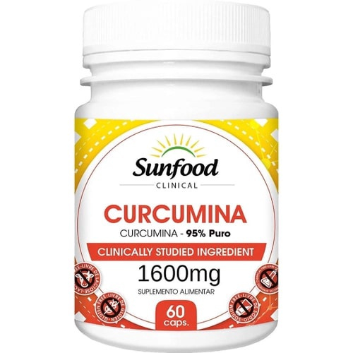 Curcumina 95% Puro (cúrcuma Concentrada) 800MG Sunfood 60 Cápsulas Em ...