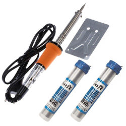 Kit Ferro de Solda Com 2 Tubetes Estanho Com Resina 127v 40W Menor preço em Kit Ferro de Solda Com 2 Tubetes Estanho Com Resina 127v 40W