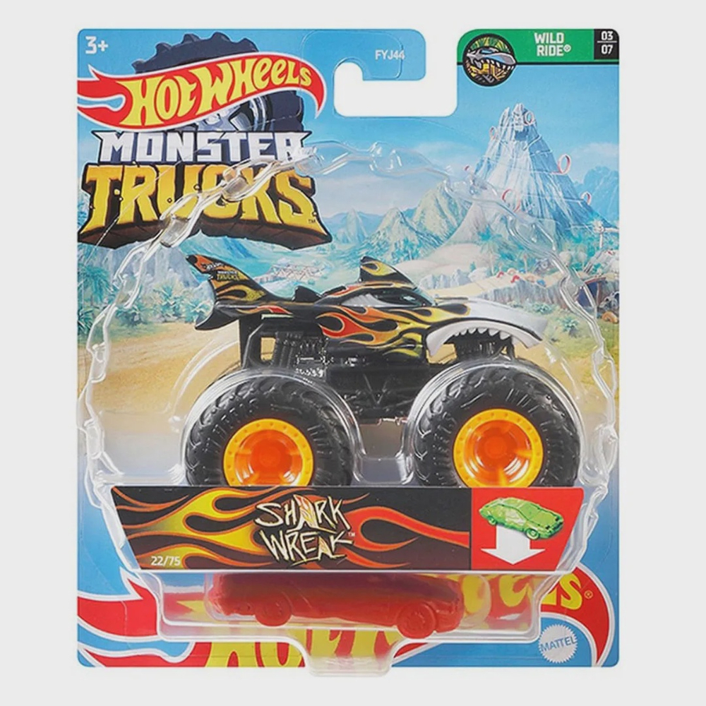 Carrinho HOT Wheels Monster TRUCK SHARK Wreak Marrom Mattel GCF94 em  Promoção na Americanas