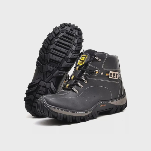 Bota coturno masculina caterpillar em couro palmilha gel em Promoção na  Americanas