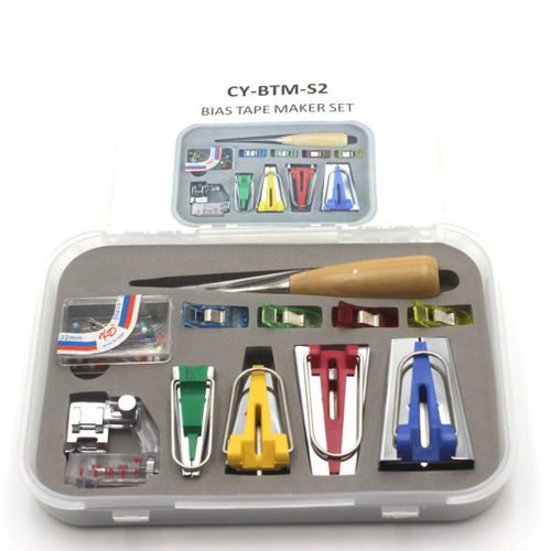 CyBtmS2 Tape Maker Machine Tools Binding Sew Bias Tool Plastic Box em