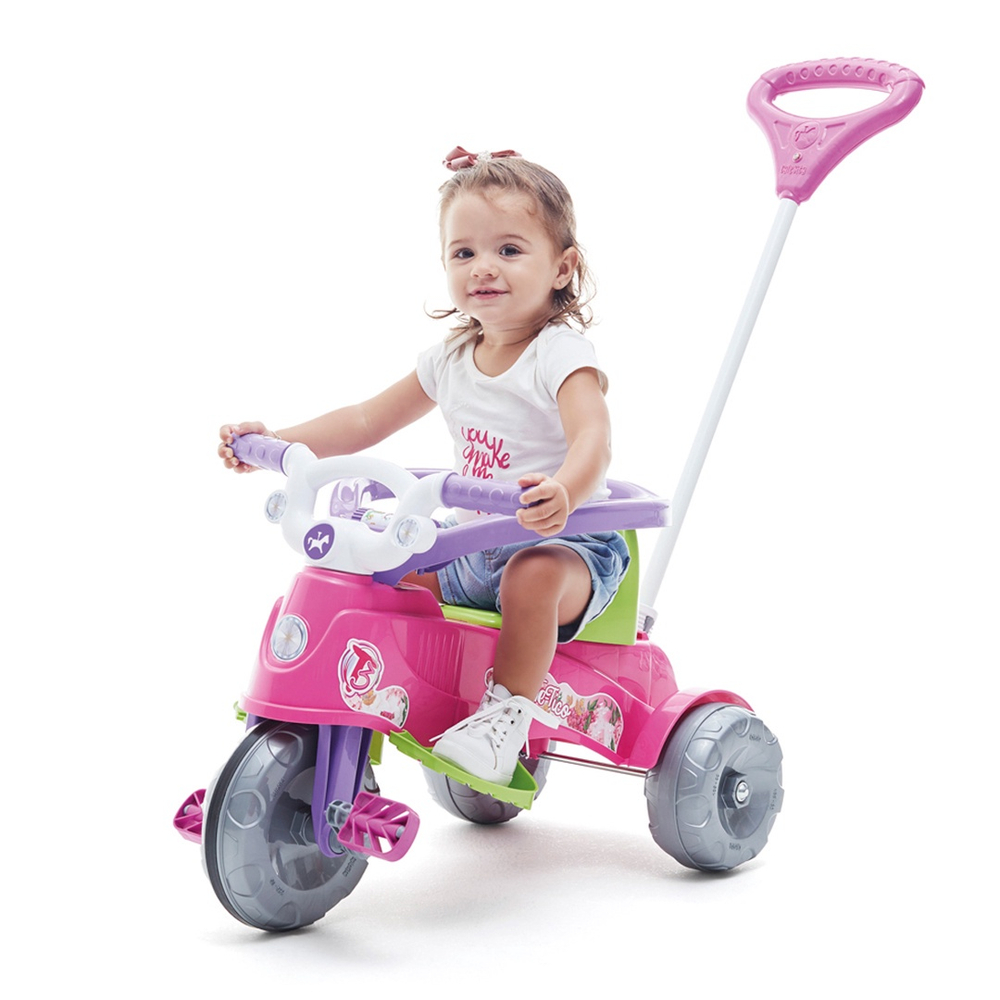 Motoca Triciclo Infantil Rosa Poliplac em Promoção na Americanas