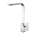 Torneira Monocomando Cromada Luxo Cozinha Mesa Quadrada Reta Misturador Gourmet