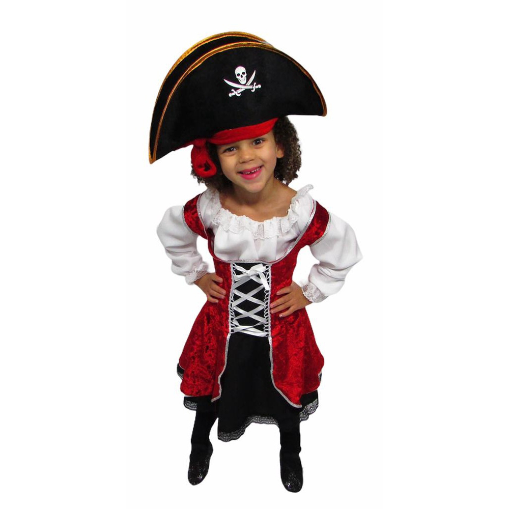 Fantasia Vestido Pirata Feminina Bebê Infantil Carnaval Halloween em  Promoção na Americanas