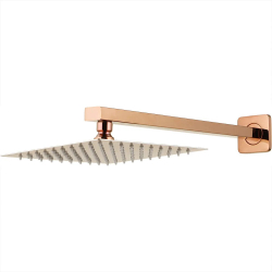 Ducha Chuveiro Slim Prizi Quadrado 20x20cm Inox 304 Rose com Braço Menor preço em Ducha Chuveiro Slim Prizi Quadrado 20x20cm Inox 304 Rose com Braço
