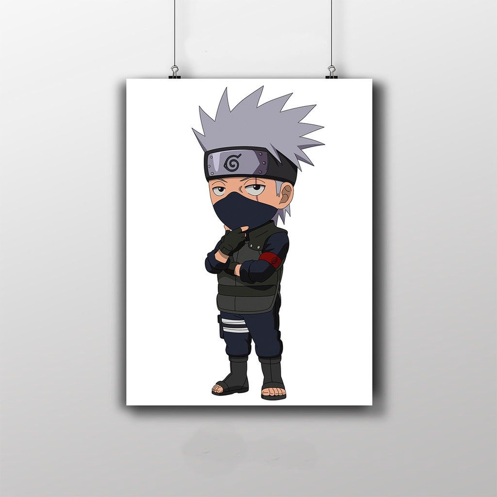 Poster Adesivo Anime Naruto Kakashi Hokage - Cogumelo Corp