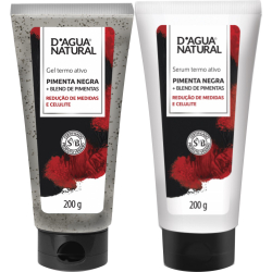 Kit Gel e Serum Redutor Termo Ativo Pimenta Negra D'Agua Natural 200 Gramas Menor preço em Kit Gel e Serum Redutor Termo Ativo Pimenta Negra D'Agua Natural 200 Gramas