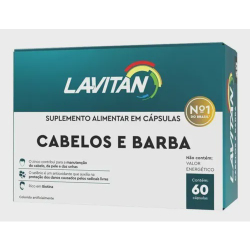 Lavitan Cabelos e Barba Mais Hair Men 60 Cápsulas Menor preço em Lavitan Cabelos e Barba Mais Hair Men 60 Cápsulas