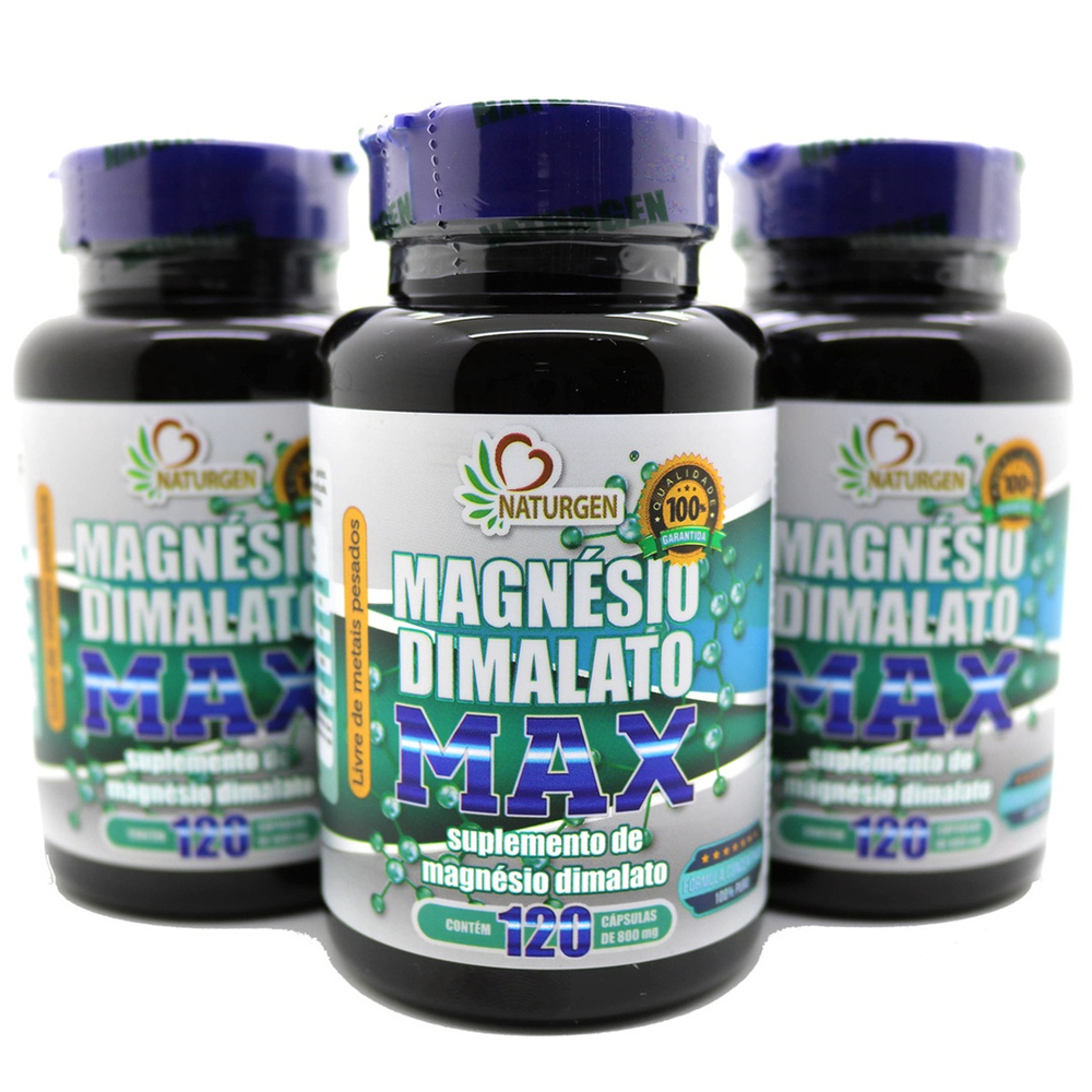 Magnesio Dimalato 800mg 120 Capsulas - Puro - Ultra Concentrado ...