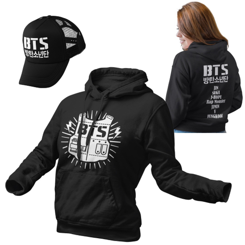 bts moletom com capuz with all names