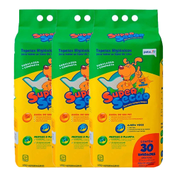 Kit 3 Unidades Tapete Higiênico Cães Super Secão Menor preço em Kit 3 Unidades Tapete Higiênico Cães Super Secão