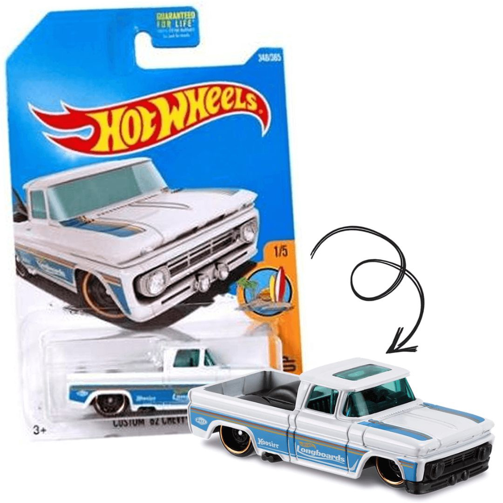 Hot wheels custom 62 sales chevy pickup surfs up