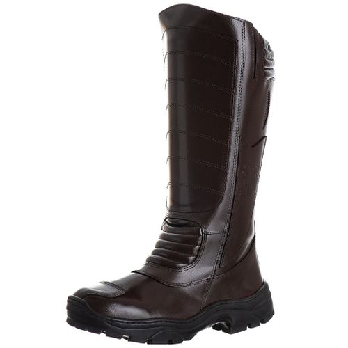 Bota Militar Marrom Cano Longo Samu Bombeiro Motociclista Tatico