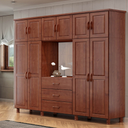 Guarda-Roupa Casal Capelinha Bipartido Linha Bronze Imbuia 10 Portas Espelho e 03 Gavetas Madeira Maciça Pinus - Finestra Menor preço em Guarda-Roupa Casal Capelinha Bipartido Linha Bronze Imbuia 10 Portas Espelho e 03 Gavetas Madeira Maciça Pinus - Finestra