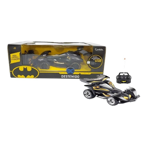 Carrinho Controle Remoto Candide Batman Destemido 7 Funções